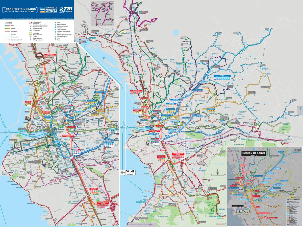 Marsiglia, autobus mappa