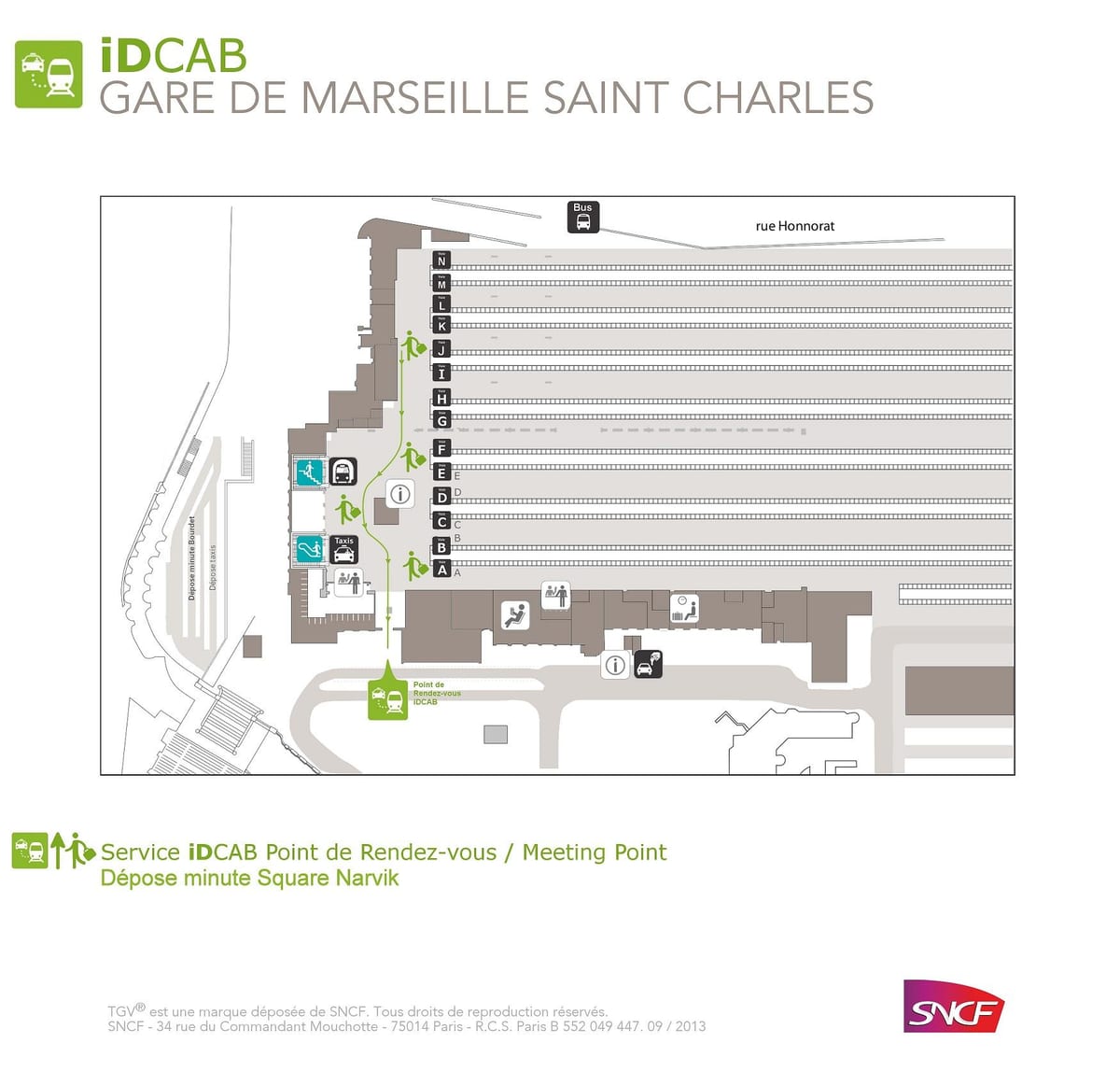 mappa di Marsiglia stazione ferroviaria st charles