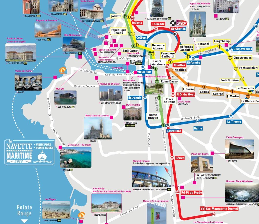 Marsiglia attrazione mappa