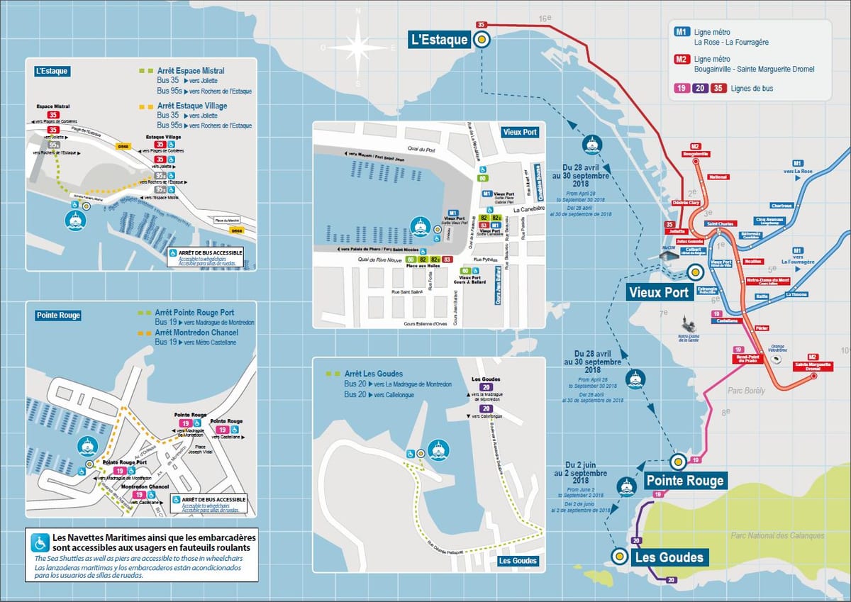 mappa di Marsiglia barca