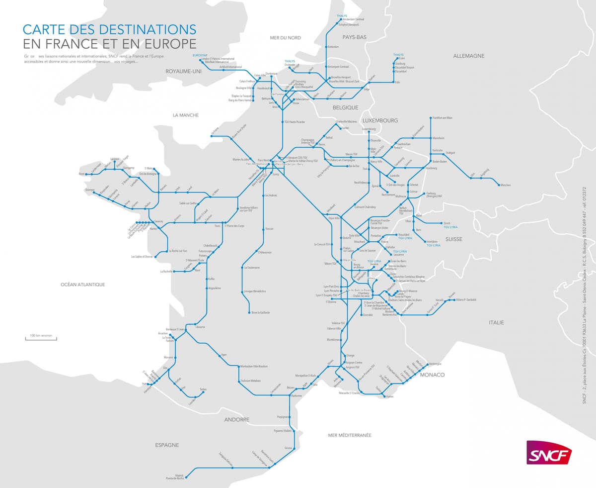 mappa di Marsiglia in treno