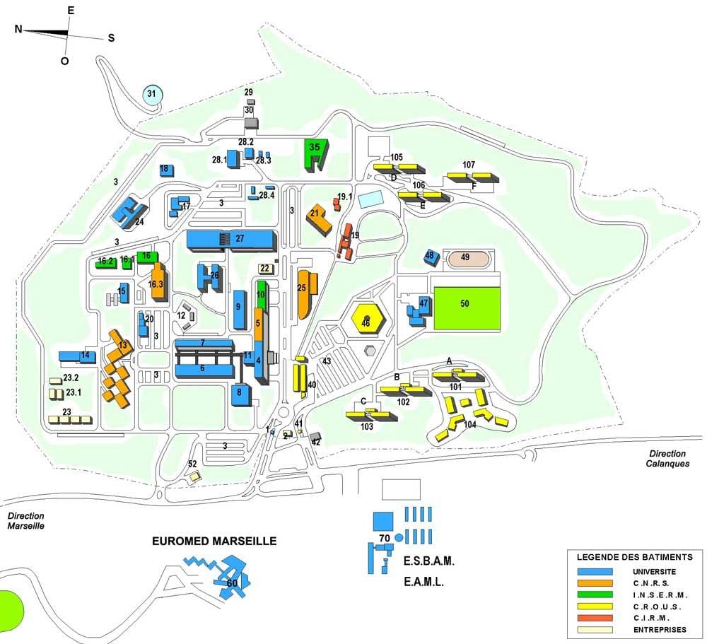 mappa di Marsiglia scuola