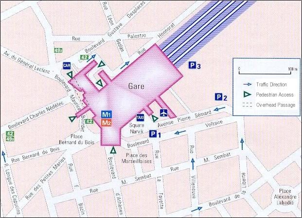 Marsiglia stazione mappa