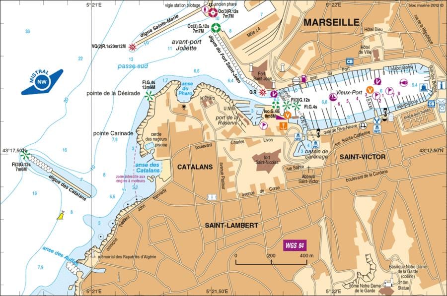 mappa di Marsiglia terminal crociere