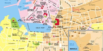 Marsiglia, francia mappa della città