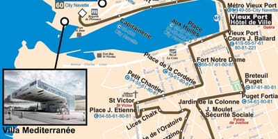 Mappa di Marsiglia, bus 60 mappa